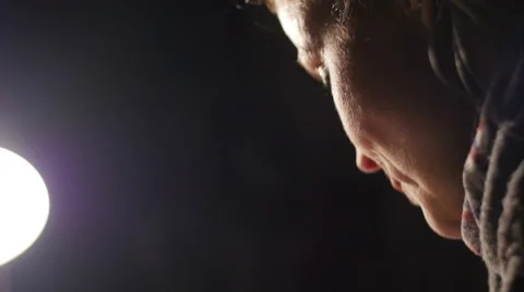 Ceramic maker designing artwork with pencil in her atelier extreme close-up Stockbeeldmateriaal 61950256