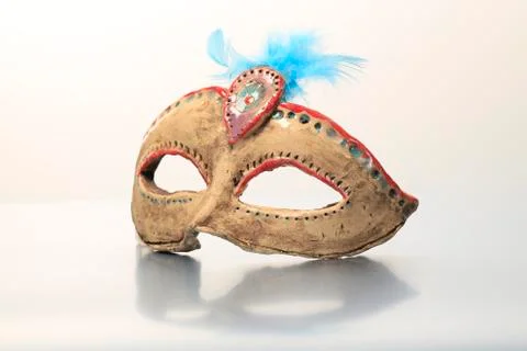 Ceramic mask isolated on white background Stock Photos