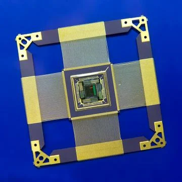 Ceramic-metal case of a chip. high technologies Stock Photos