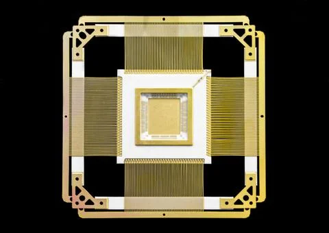 Ceramic-metal case of a chip Fotos de archivo