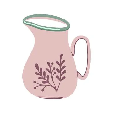 Ceramic milk jug Stock Illustration