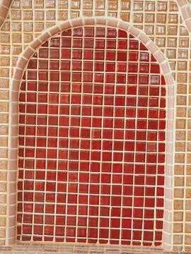Ceramic Mosaic Arch Pattern Wall Textures Photos