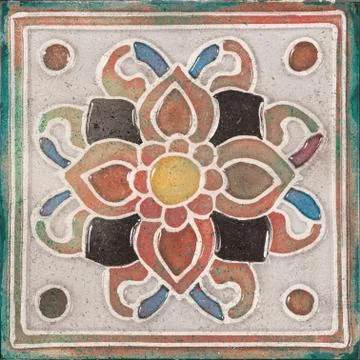 Ceramic mosaic tile with Moroccan pattern Foto stock