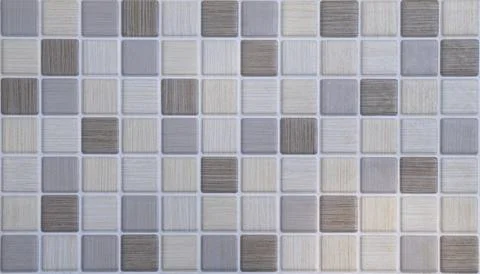 Ceramic Mosaic Tile Pattern Background Close Up 库存照片