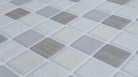 Ceramic Mosaic Tile Texture Background Perspective View 스톡 사진