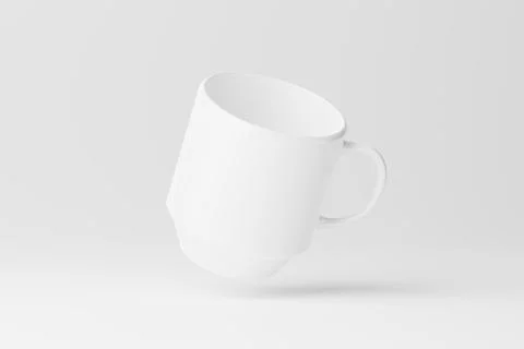 Ceramic Mug Cup For Coffee Tea White Blank 3D rendering Mockup Stock Illustration