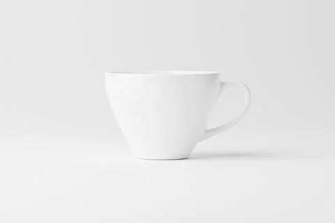 Ceramic Mug Cup For Coffee Tea White Blank 3D Rendering Mockup Stock Illustration