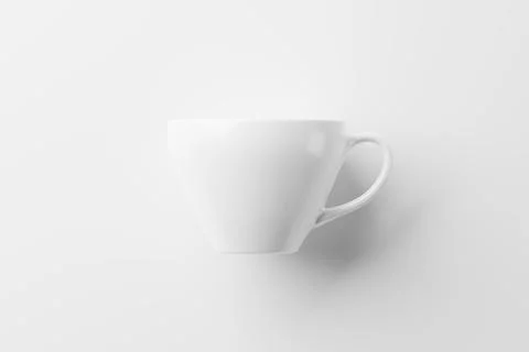 Ceramic Mug Cup For Coffee Tea White Blank 3D Rendering Mockup Stock Illustration