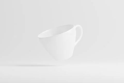 Ceramic Mug Cup For Coffee Tea White Blank 3D Rendering Mockup Stock Illustration