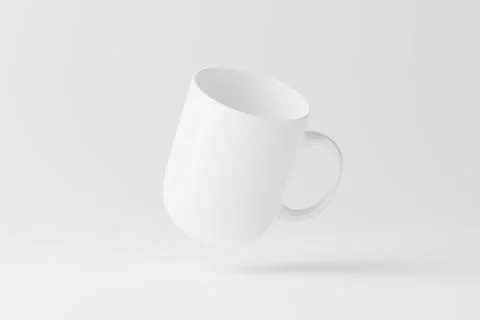 Ceramic Mug Cup For Coffee Tea White Blank 3D Rendering Mockup Stock Illustration