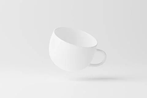 Ceramic Mug Cup For Coffee Tea White Blank 3D Rendering Mockup Stock Illustration