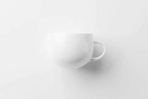 Ceramic Mug Cup For Coffee Tea White Blank 3D Rendering Mockup Stock Illustration