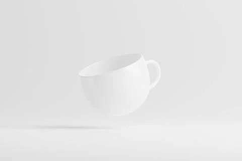 Ceramic Mug Cup For Coffee Tea White Blank 3D Rendering Mockup Stock Illustration