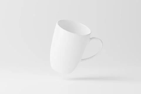 Ceramic Mug Cup For Coffee Tea White Blank 3D Rendering Mockup Stock Illustration