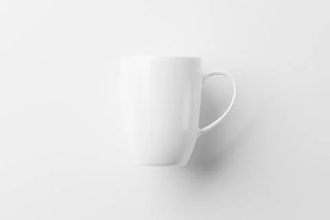 Ceramic Mug Cup For Coffee Tea White Blank 3D Rendering Mockup Stock Illustration