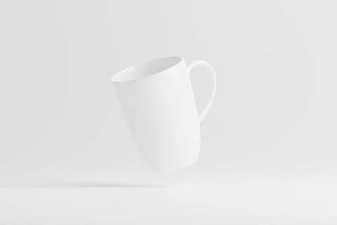 Ceramic Mug Cup For Coffee Tea White Blank 3D Rendering Mockup Stock Illustration