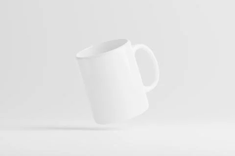 Ceramic Mug Cup For Coffee Tea White Blank 3D Rendering Mockup Stock Photos