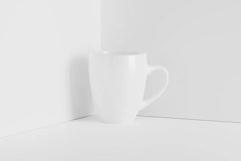 Ceramic Mug Cup For Coffee Tea White Blank 3D Rendering Mockup Stock Photos