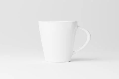 Ceramic Mug Cup For Coffee Tea White Blank 3D Rendering Mockup Stock Photos