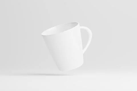 Ceramic Mug Cup For Coffee Tea White Blank 3D Rendering Mockup Stock Photos