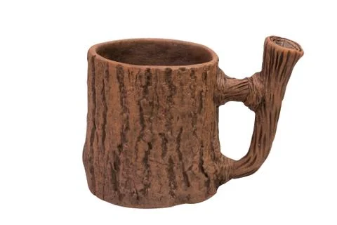 Ceramic mug isolated on white Stock Photos