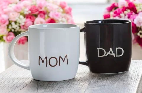 Ceramic mugs Stock Photos
