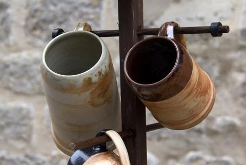 Ceramic mugs Stock Photos