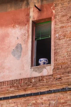 Ceramic In An Open Window Stock Photos