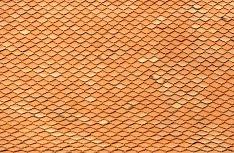 Ceramic pattern on roof top for background Stock Photos