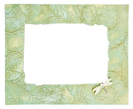 Ceramic photo frame with flower pattern. Ceramic photo frame with flower p... Stock Photos