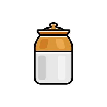 Ceramic pickle jar also known Bharani traditional indian bottle Stock Illustration