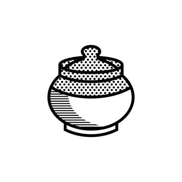 Ceramic pickle jar also known Bharani traditional indian bottle Stock Illustration