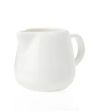 Ceramic pitcher isolated on white Stock Photos