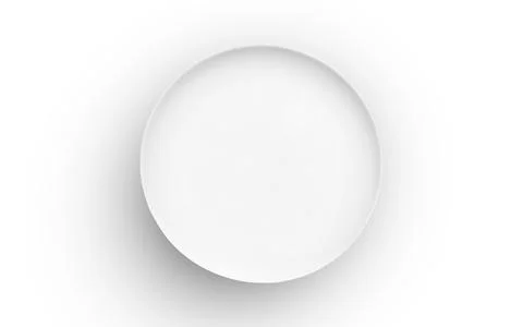 Ceramic plate mockup from front point Stock Illustration
