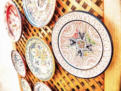 Ceramic plate Stock Photos