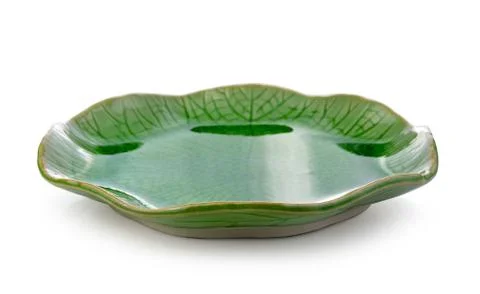 Ceramic plate on white background Stock Photos
