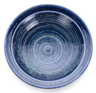 Ceramic plate on white background Foto stock