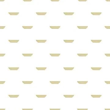 Ceramic plates creating seamless pattern on white background Illustrazione stock