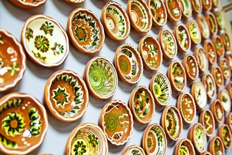 Ceramic plates Stock Photos