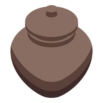 Ceramic pot icon isometric vector. Pottery class Stock Illustration