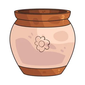 Ceramic pot illustration Stock Illustration