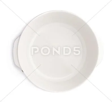 Ceramic pot pan isolated over white background Stock Photos