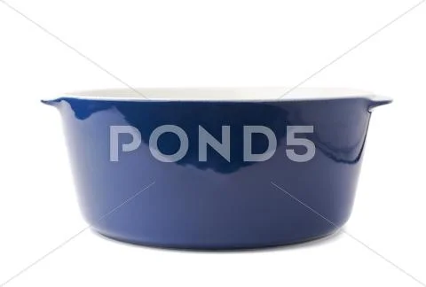 Ceramic pot pan isolated over white background Stock Photos