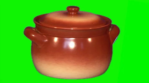Ceramic pot rotating 2 Stock Footage 43184277