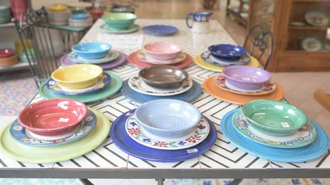 Ceramic Pottery Alternate Focus Stock Footage 90088896