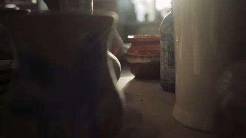 Ceramic products made at the master class. Stock Footage 159490247