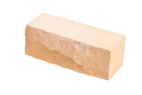 Ceramic relief brick at the white background, isolated Stock Photos