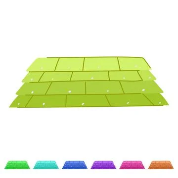 Ceramic roof tile vector cartoon graphic Stock Illustration