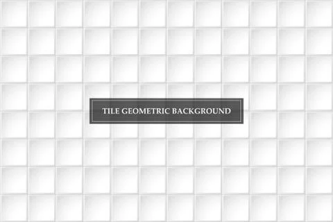 Ceramic seamless white background. Geometric tile pattern - vector repeatable Stock Illustration