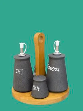 Ceramic set for spices Foto stock